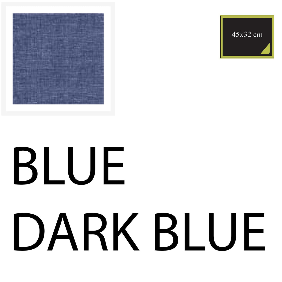 American placemats 45x33 cm - 10 pieces - Blue - Cotton-One