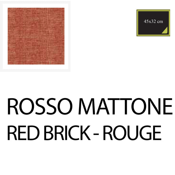 Tovagliette americane 45x33 cm - 10 pezzi - Rosso mattone - Cotton-One