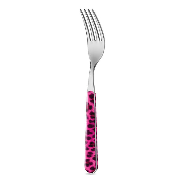 6 Table Forks - Pink Leopard Animalier BD14002P