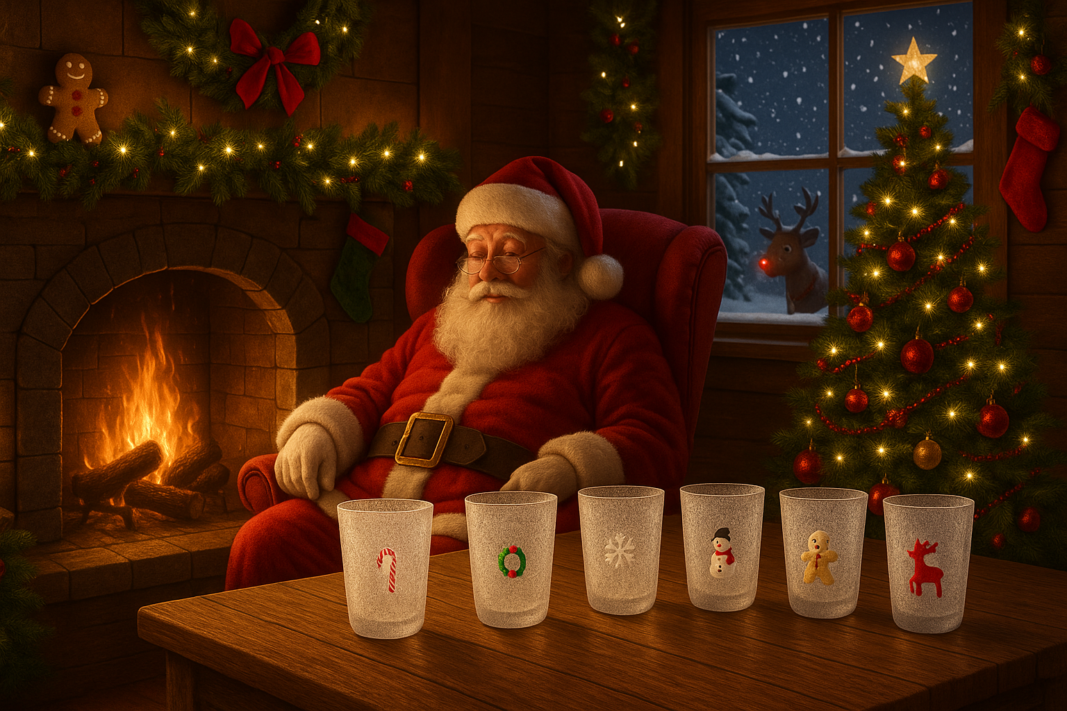 GLASS - MISTLETOE - MEMENTO XMAS