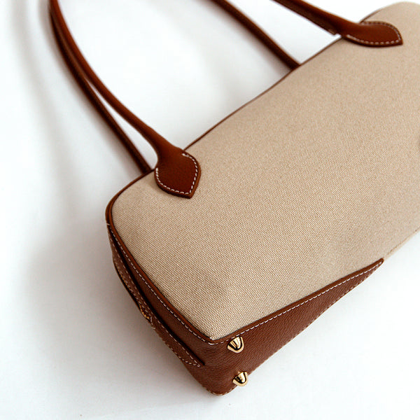 YUTA - Bauletto maxi in canvas e pelle