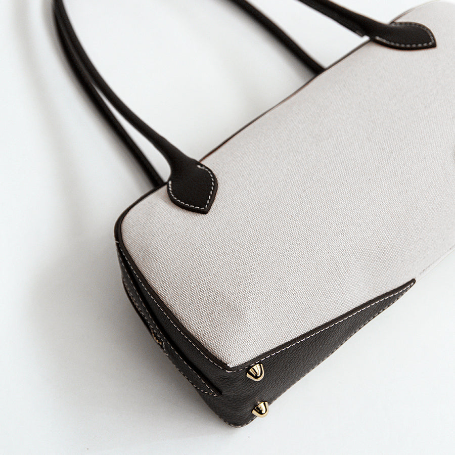 YUTA - Maxi bag in canvas and leather