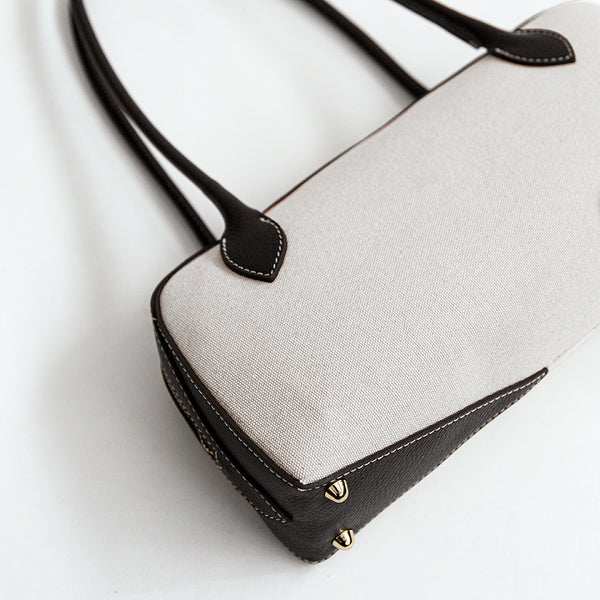 YUTA - Maxi bag in canvas and leather