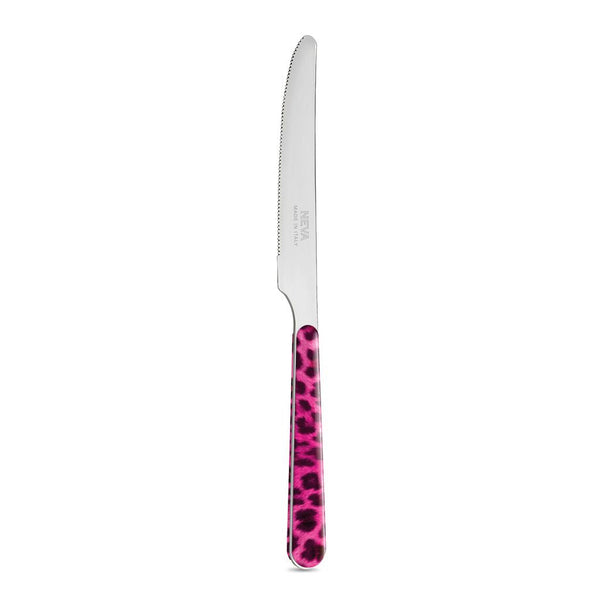 6 Coltelli Tavola - Animalier Leopardato Rosa BD14002P