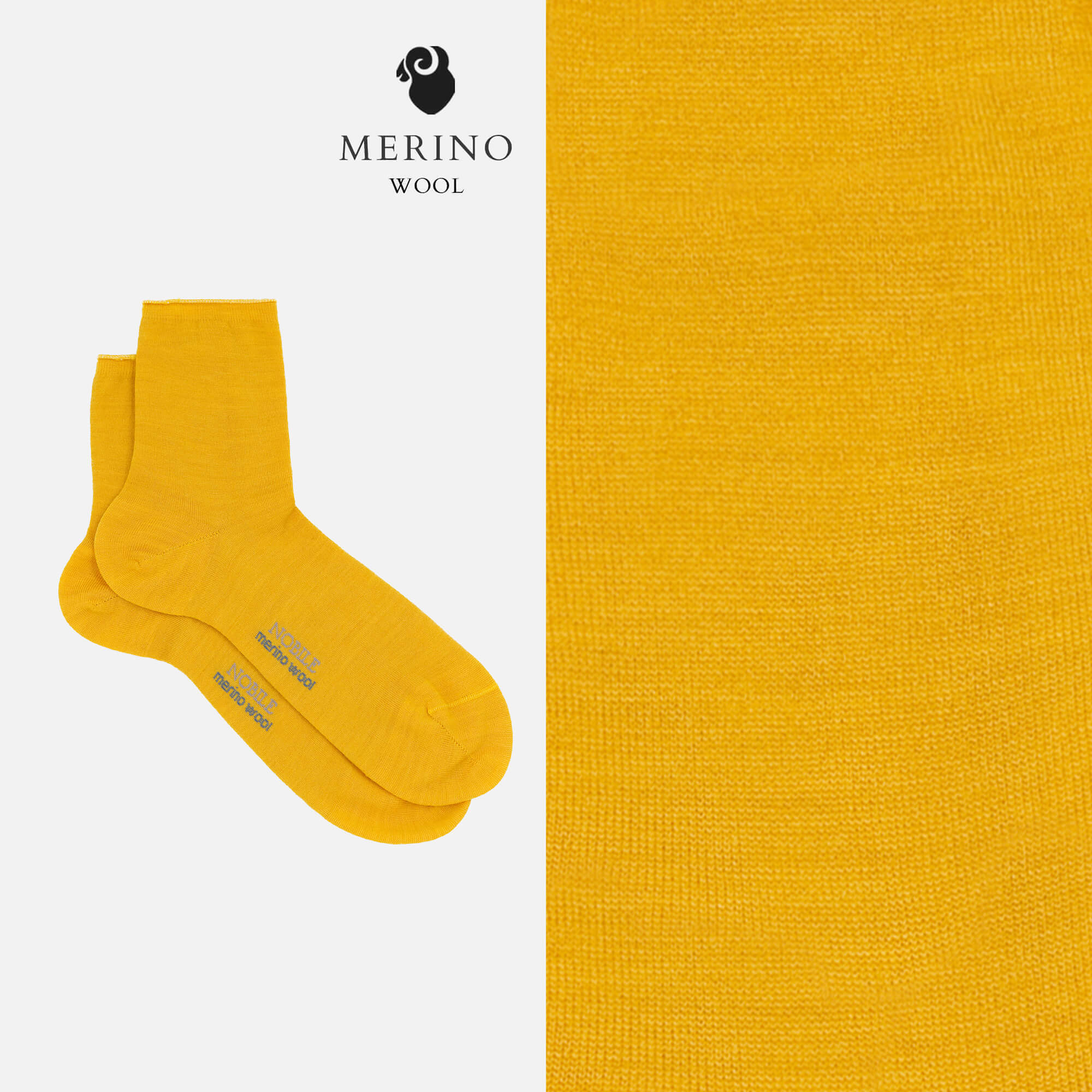 Ingrid – No-stress cuff Merino wool solid color socks