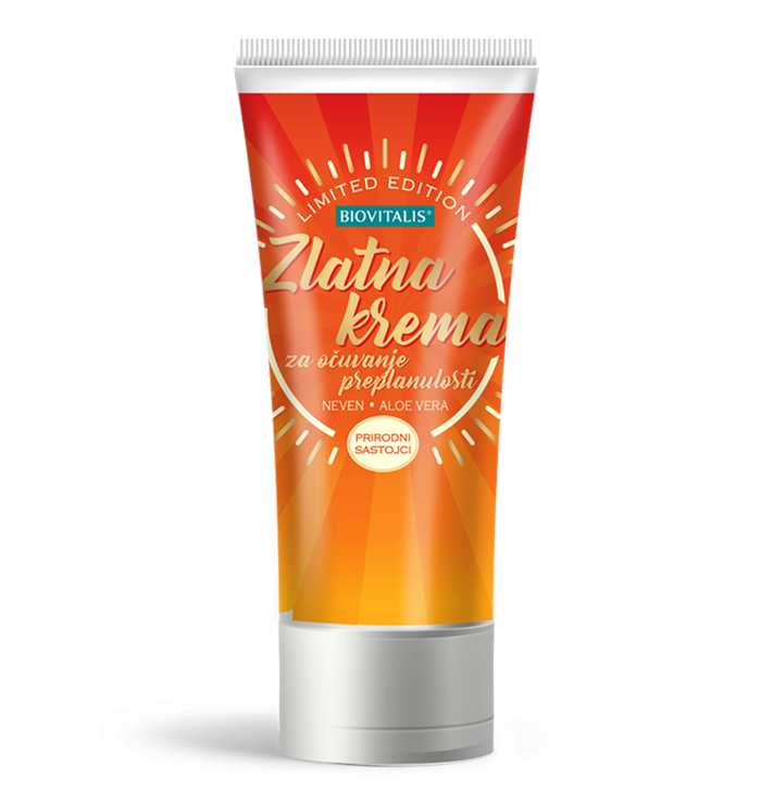 Golden cream for preserving tan