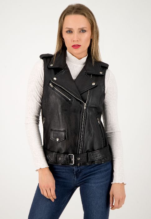 Celine women's biker gilet black