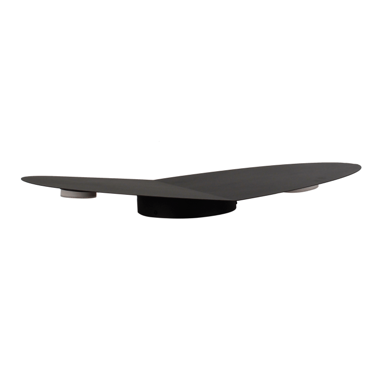 Chericoni Piatto wandlamp, zwart ontwerp, 2 lichts, met GX53 fitting, biedt een strak en tijdloos design.