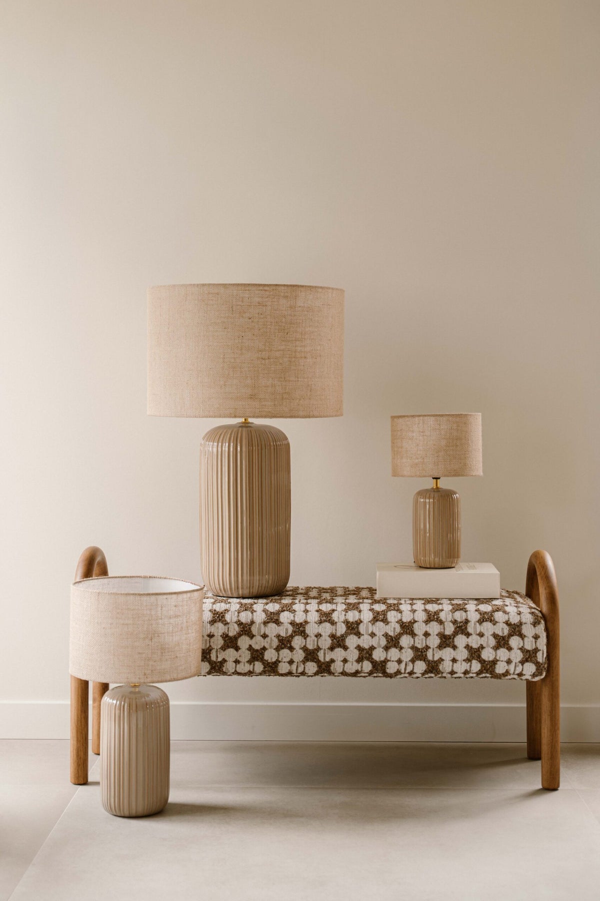 Indore Home - Verona - L - Schemerlamp - Beige
