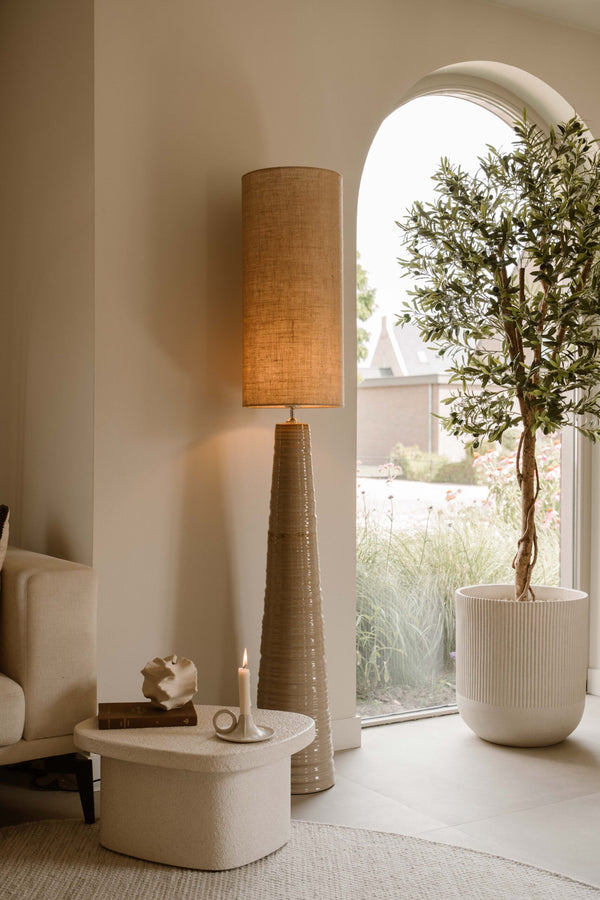 Indore Home - Sorrento - Floor Lamp - Beige