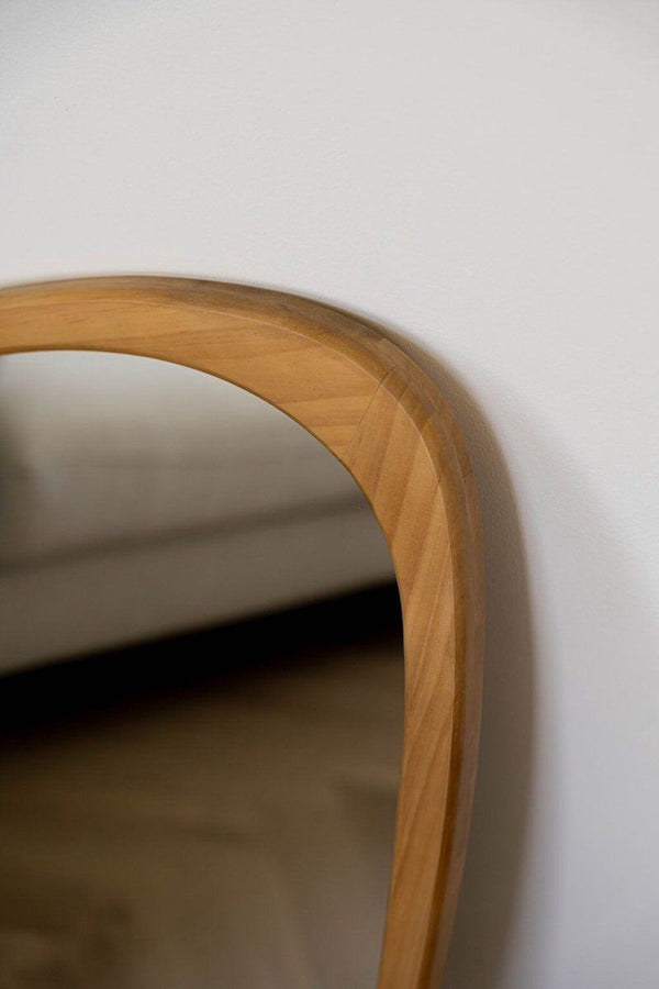 Indore Home - Mirror - organic shape - asymmetrical - wall mirror - 80cm - Wood