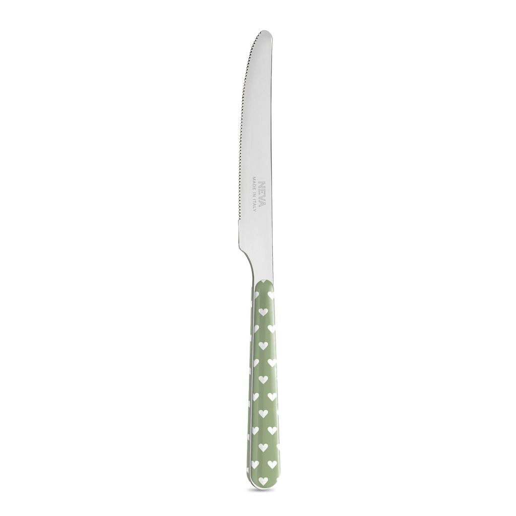 Table Knife - Heart Shapes Sage Green BD14060PSG