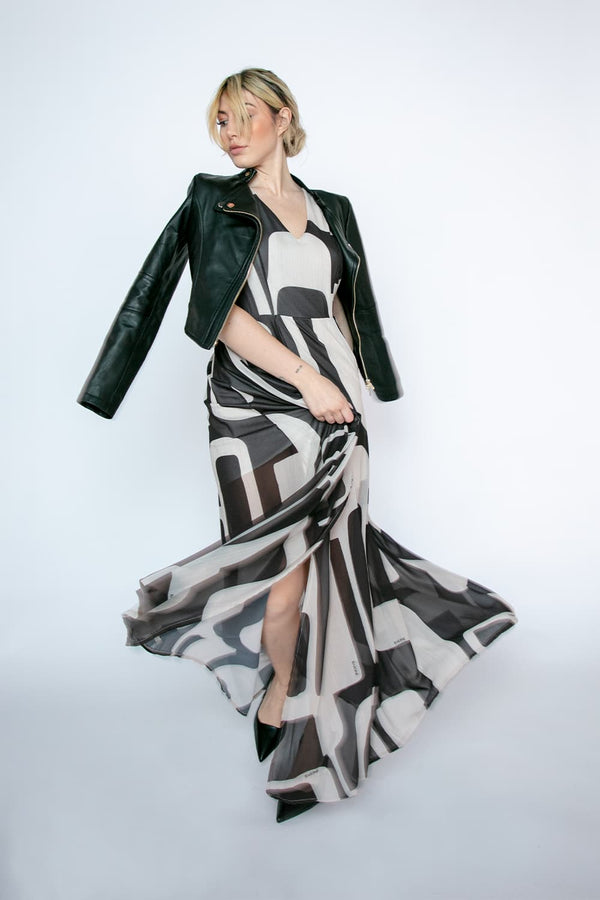 Abito Lungo con Spacco | Barone Firenze