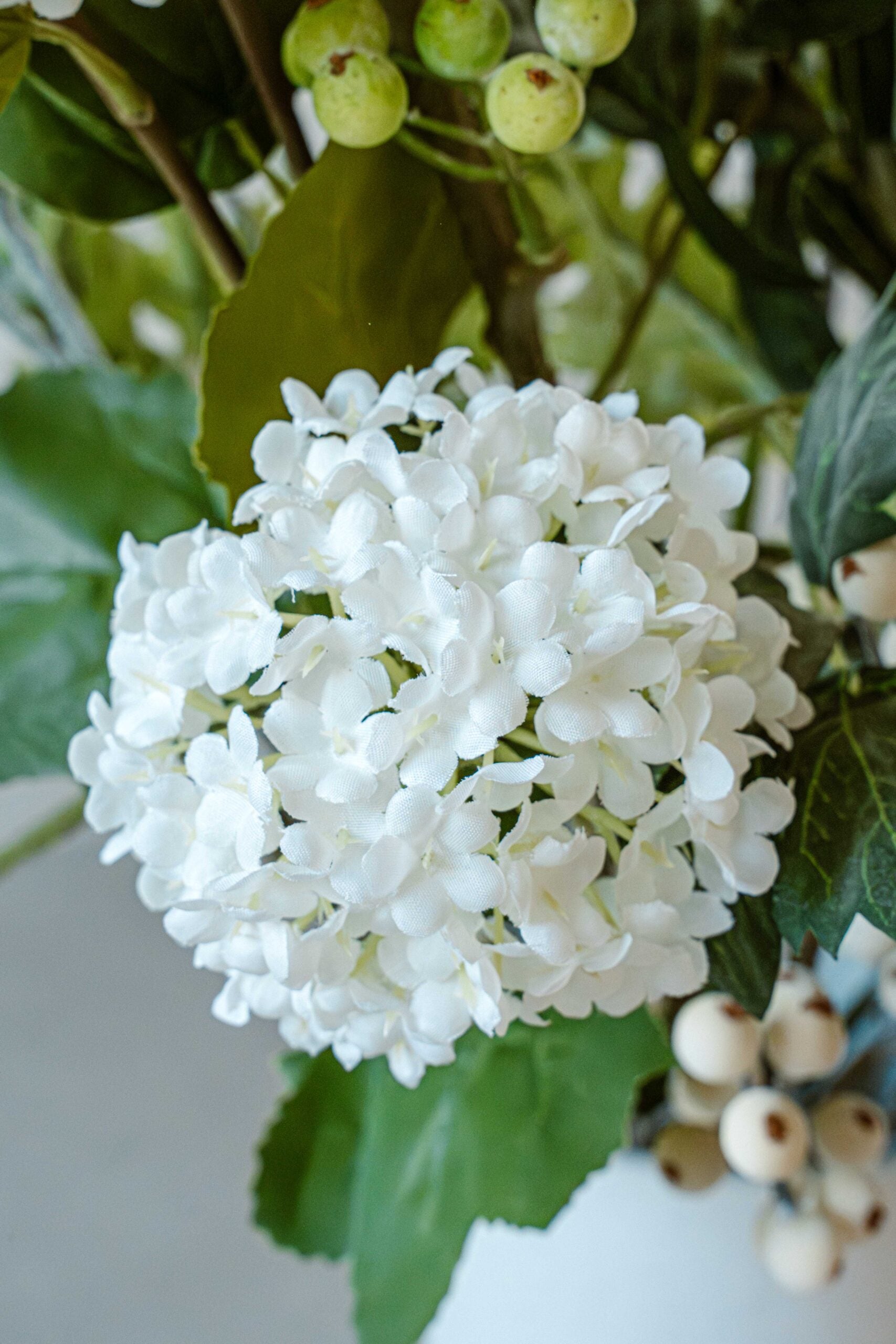 Indore Silva - Annabelle - White - artificial branch - silk