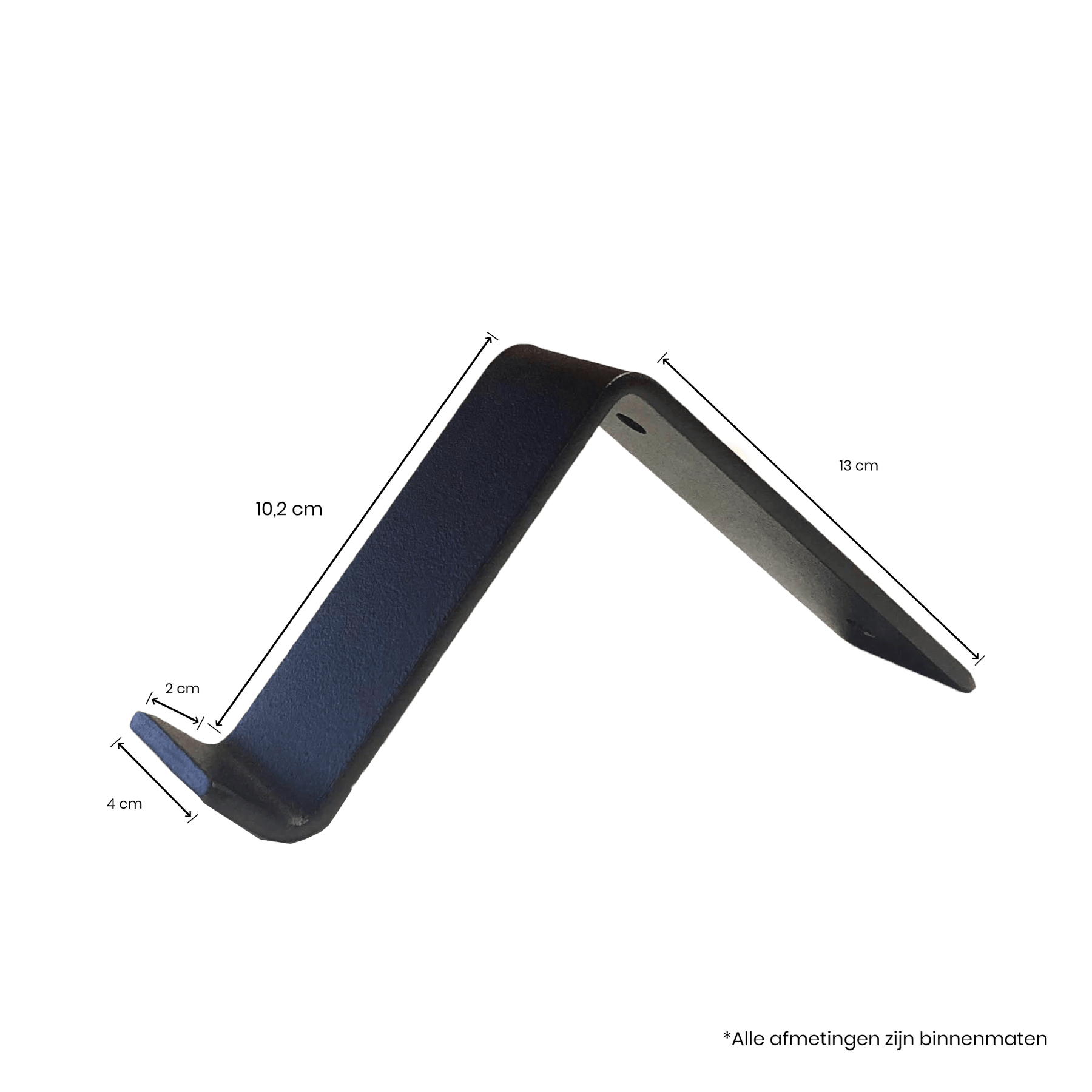 The Industrial L-Shaped Shelf Brackets Matte Black – 10 cm