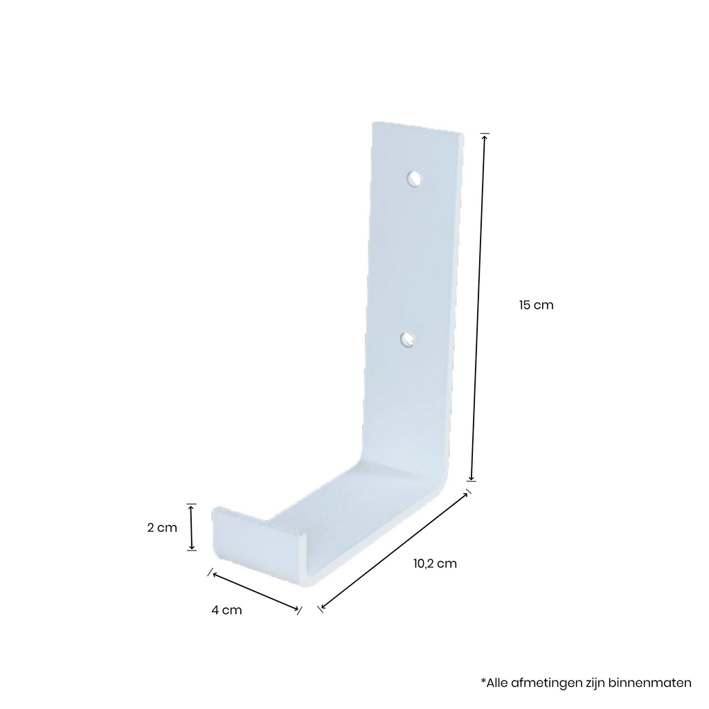 De Industriële Plankdragers L-vorm UP Mat Wit – 10 cm