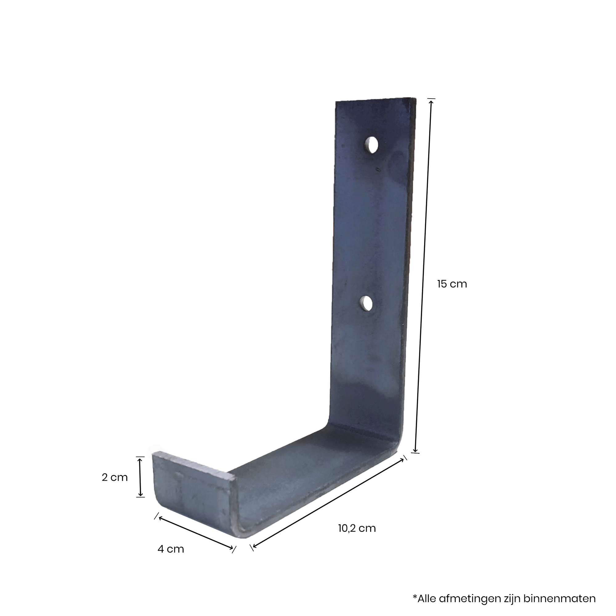 The Industrial L-Shaped Shelf Brackets UP Without Coating – 10 cm