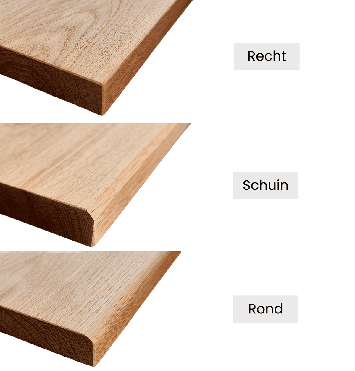 Houten vensterbank – eiken – 28 mm – op maat