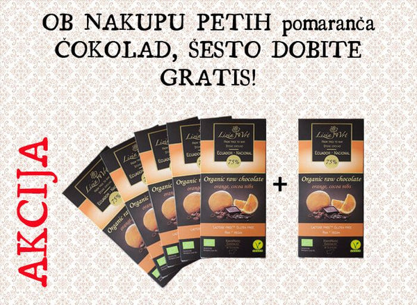 AKCIJA čokolad pomaranča 5+1 gratis