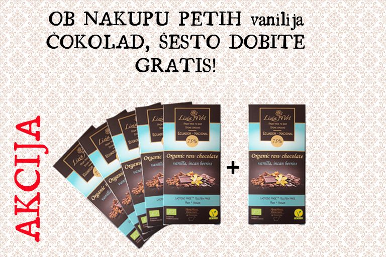 AKCIJA čokolad vanilija 5+1 gratis