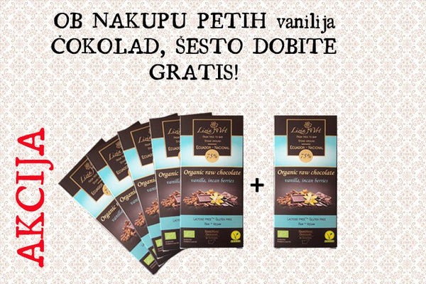 AKCIJA čokolad vanilija 5+1 gratis