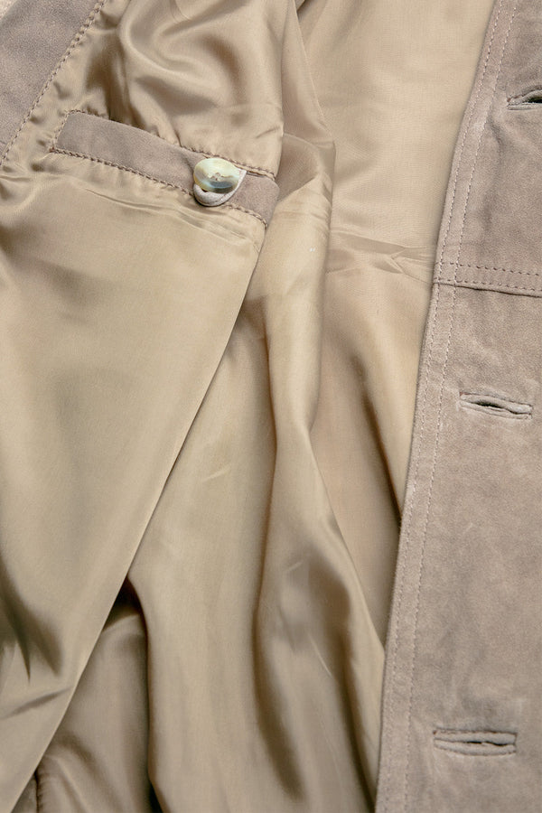 Aldo Polo Camoscio giacca uomo 100% vera pelle Made in Italy - Barone Firenze