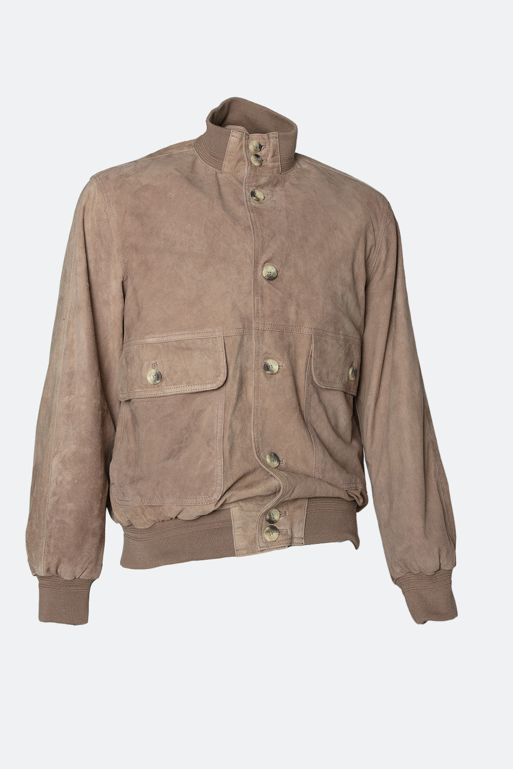 Aldo Polo Camoscio giacca uomo 100% vera pelle Made in Italy - Barone Firenze