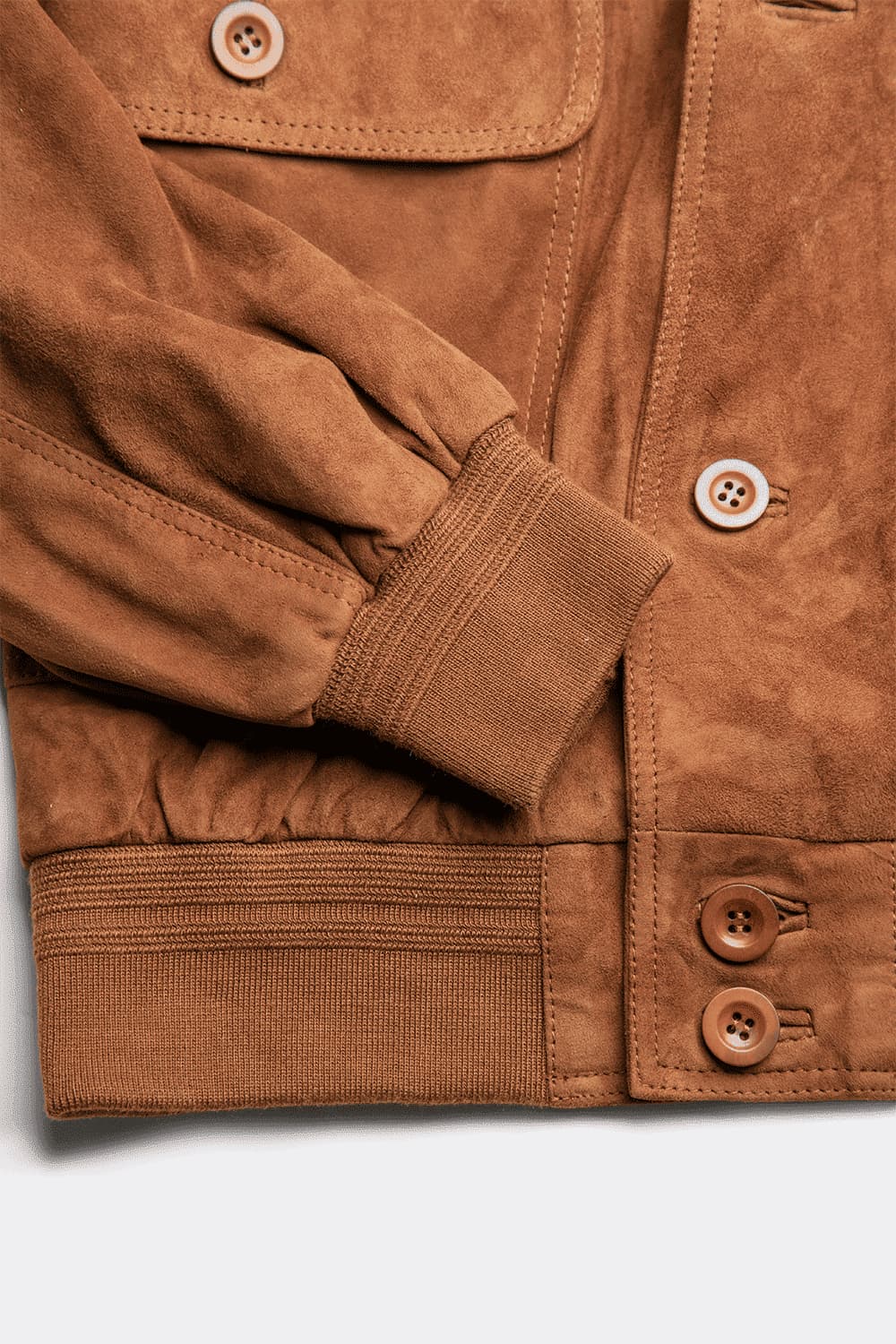 Aldo Polo Camoscio giacca uomo 100% vera pelle Made in Italy - Barone Firenze