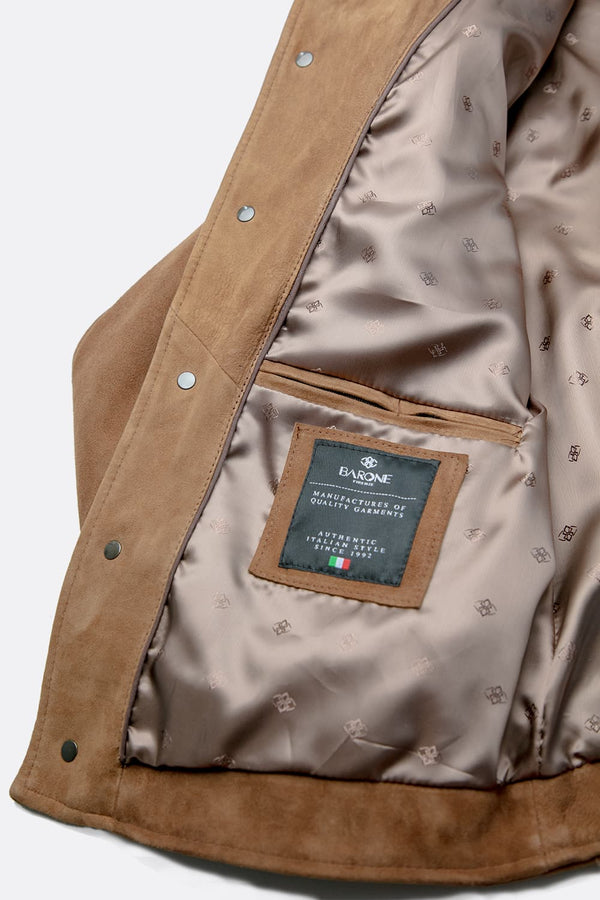 Ale Giacca Camoscio 100% vera pelle Made in Italy - Barone Firenze