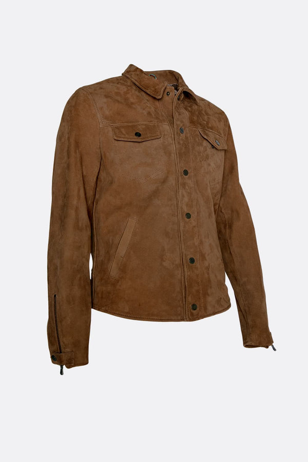 Ale Giacca Camoscio 100% vera pelle Made in Italy - Barone Firenze