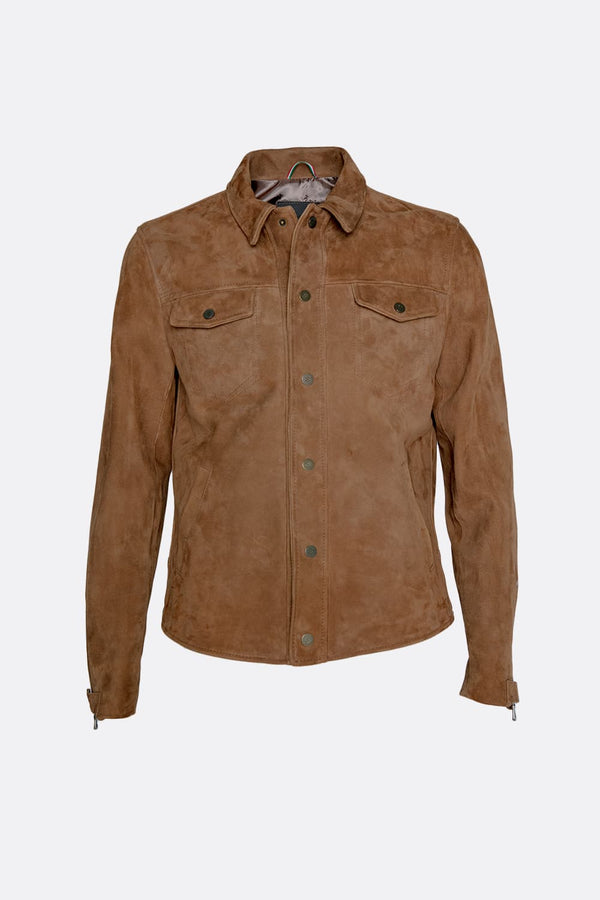 Ale Giacca Camoscio 100% vera pelle Made in Italy - Barone Firenze