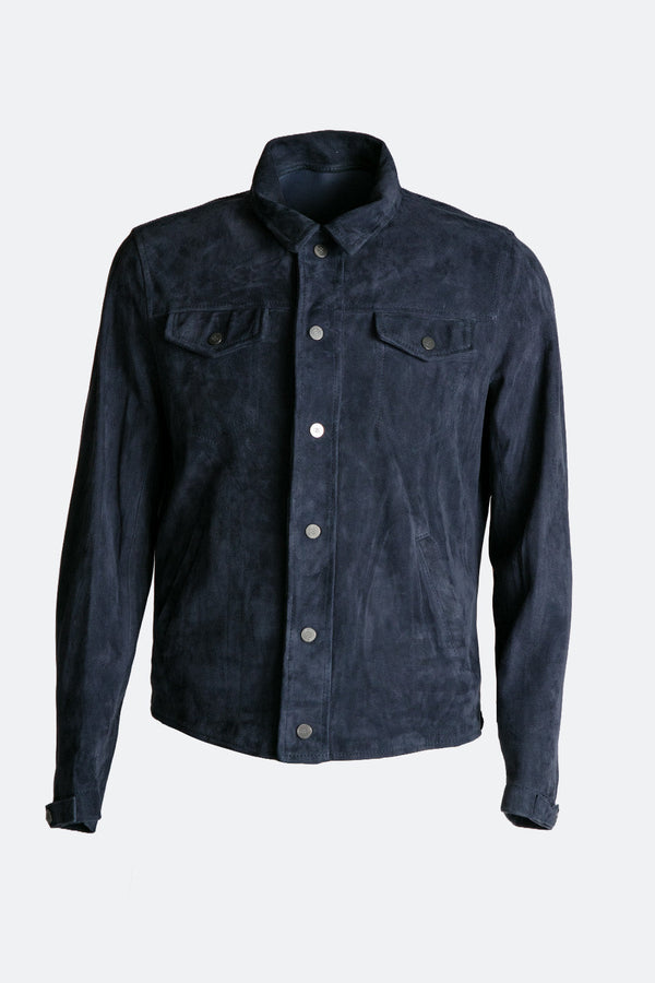 Ale Blue Suede Unlined Jacket