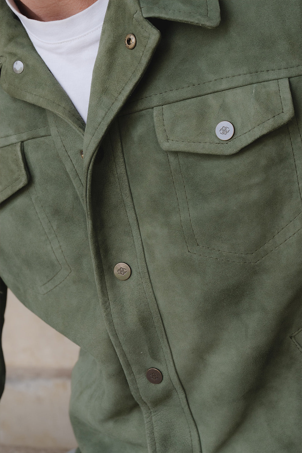 Ale camoscio verde 100% vera pelle Made in Italy - Barone Firenze