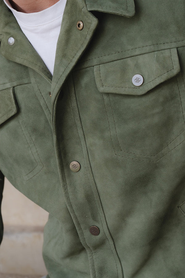 Ale camoscio verde 100% vera pelle Made in Italy - Barone Firenze