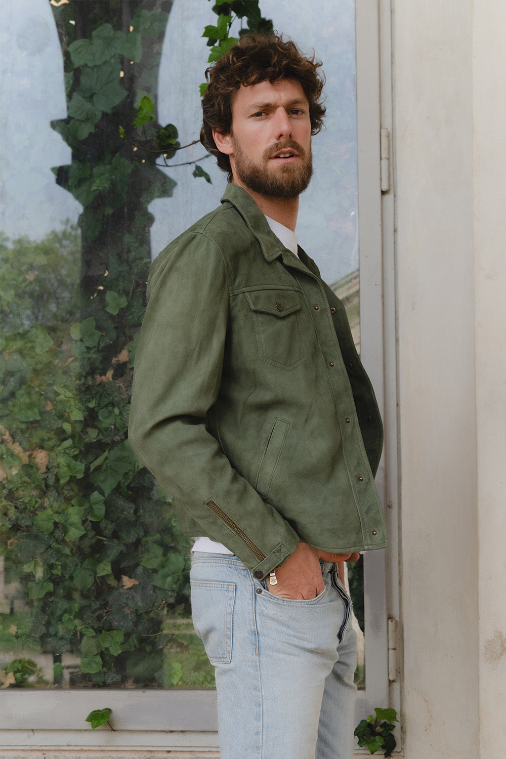 Ale camoscio verde 100% vera pelle Made in Italy - Barone Firenze