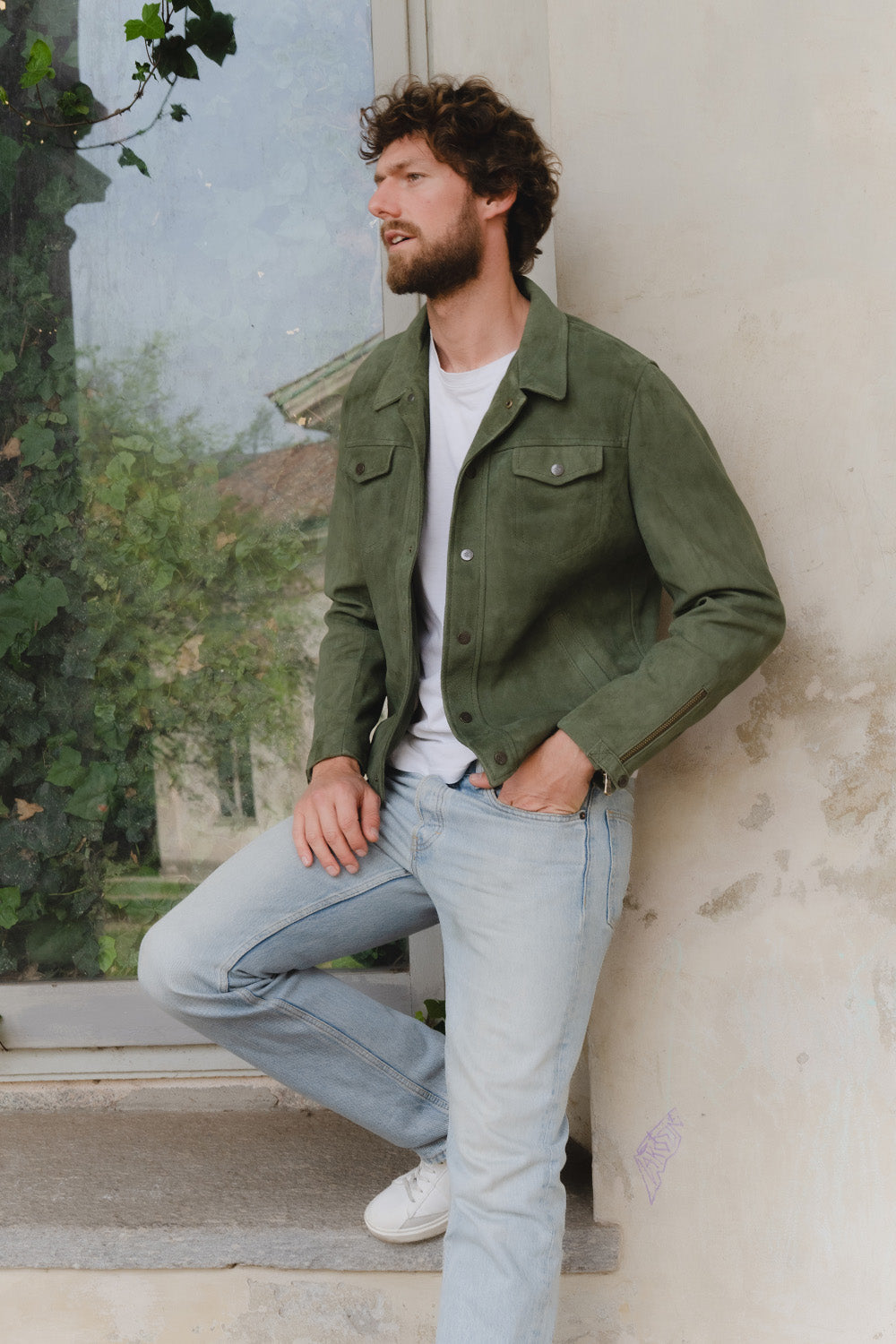 Ale camoscio verde 100% vera pelle Made in Italy - Barone Firenze