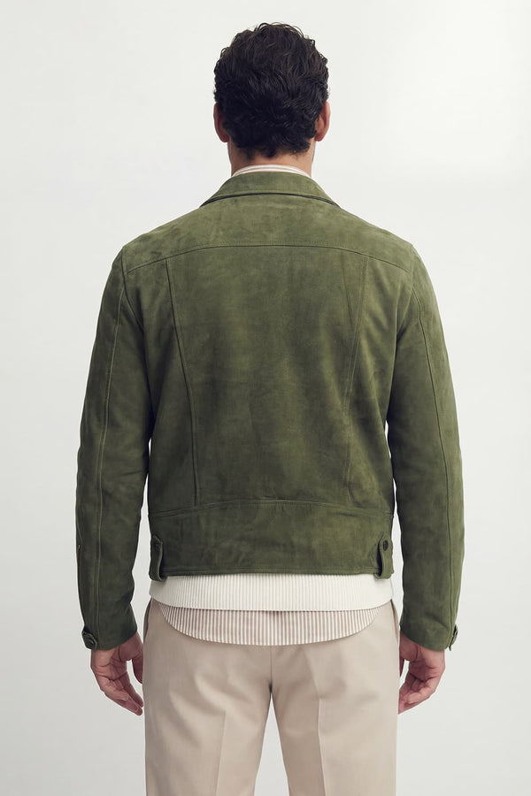 Ale camoscio verde 100% vera pelle Made in Italy - Barone Firenze