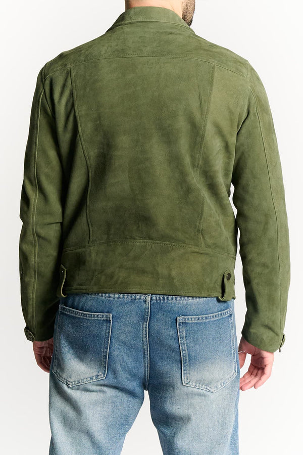 Ale camoscio verde 100% vera pelle Made in Italy - Barone Firenze