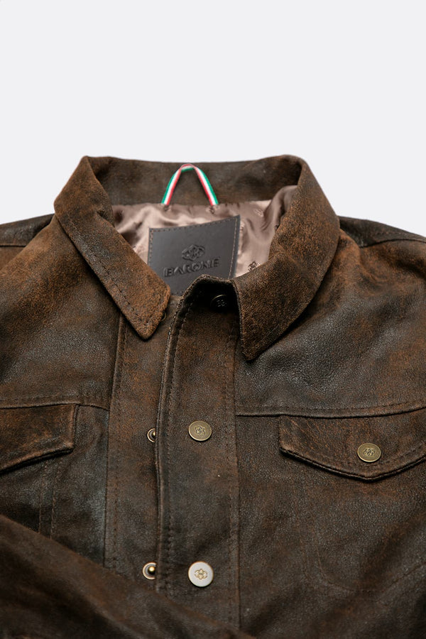 Ale Giacca rock 100% vera pelle Made in Italy - Barone Firenze