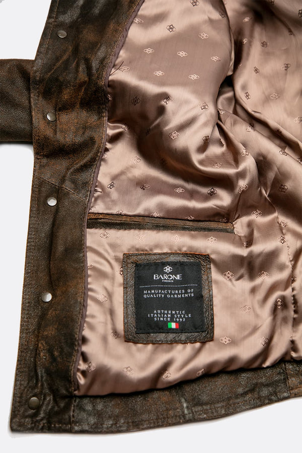 Ale Giacca rock 100% vera pelle Made in Italy - Barone Firenze