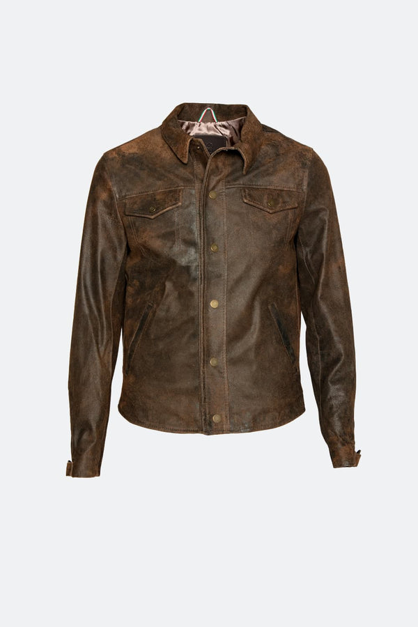 Ale Giacca rock 100% vera pelle Made in Italy - Barone Firenze