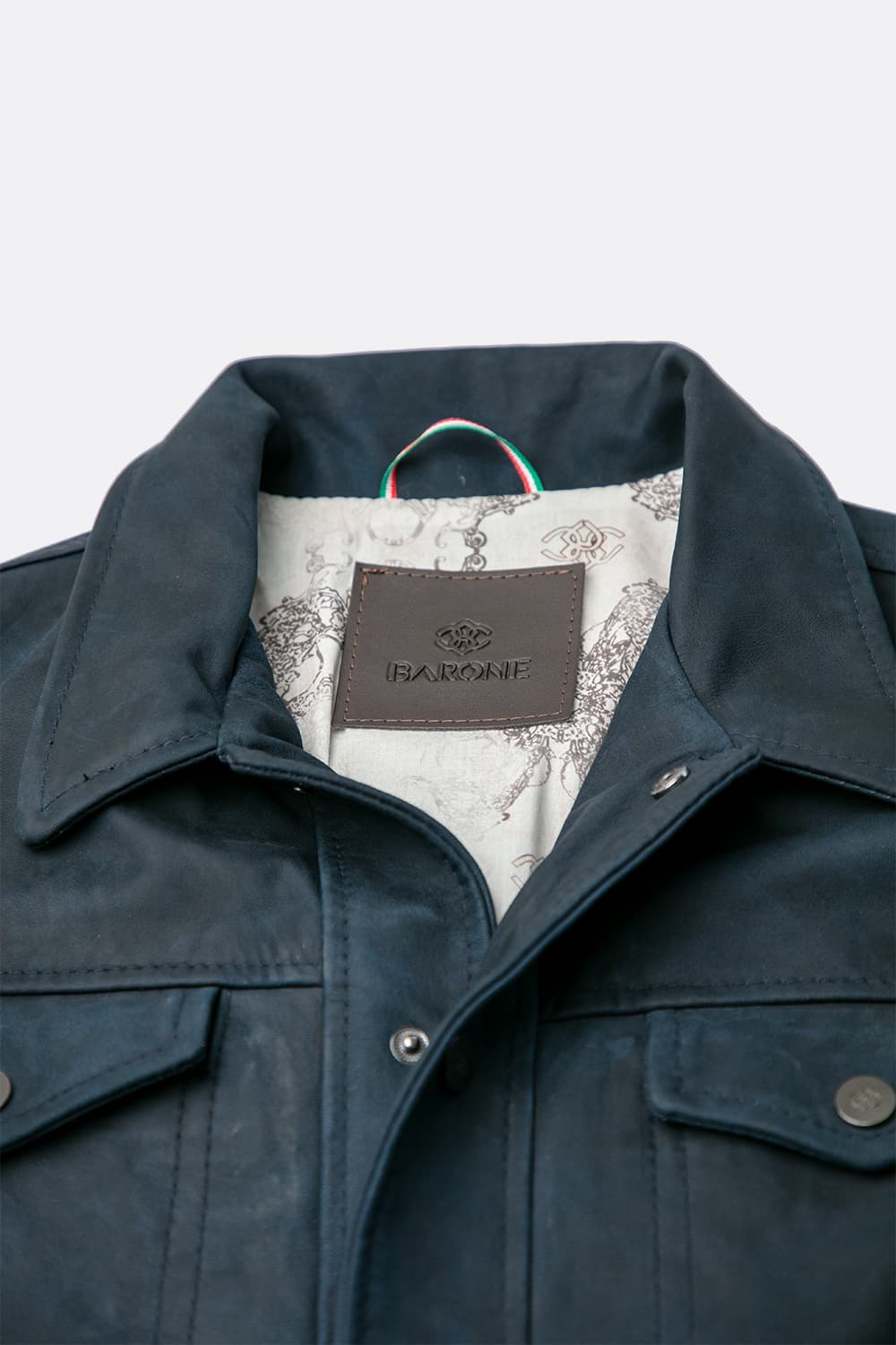 Ale Giacca oleata 100% vera pelle Made in Italy - Barone Firenze