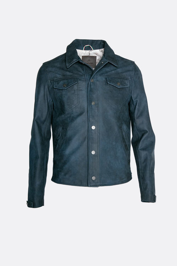 Ale Giacca oleata 100% vera pelle Made in Italy - Barone Firenze