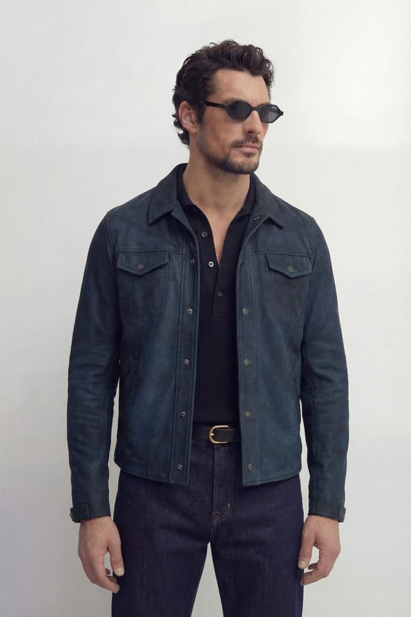 Ale Giacca oleata 100% vera pelle Made in Italy - Barone Firenze