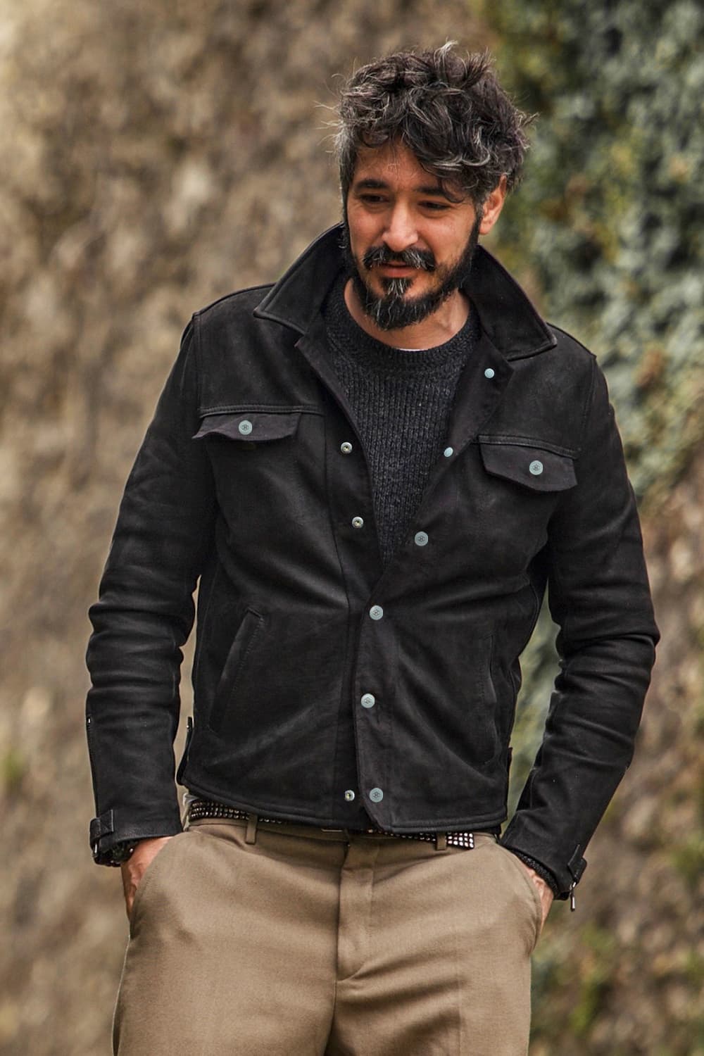 Ale giacca uomo 100% vera pelle Made in Italy - Barone Firenze