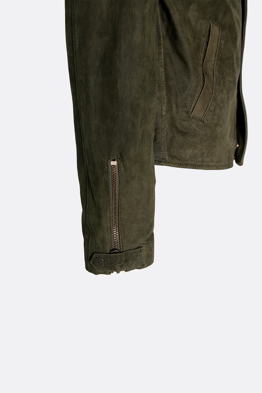 Ale oleato verde giacca uomo 100% vera pelle Made in Italy - Barone Firenze