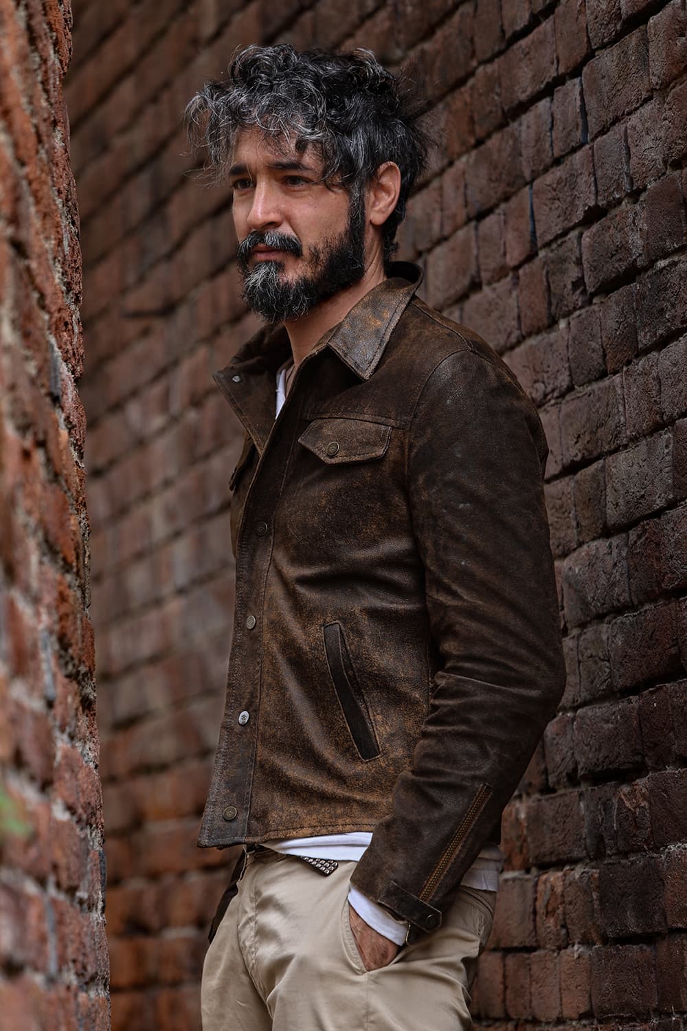 Ale Giacca rock 100% vera pelle Made in Italy - Barone Firenze