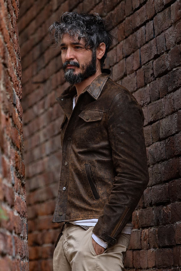Ale Giacca rock 100% vera pelle Made in Italy - Barone Firenze