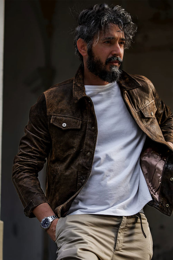 Ale Giacca rock 100% vera pelle Made in Italy - Barone Firenze