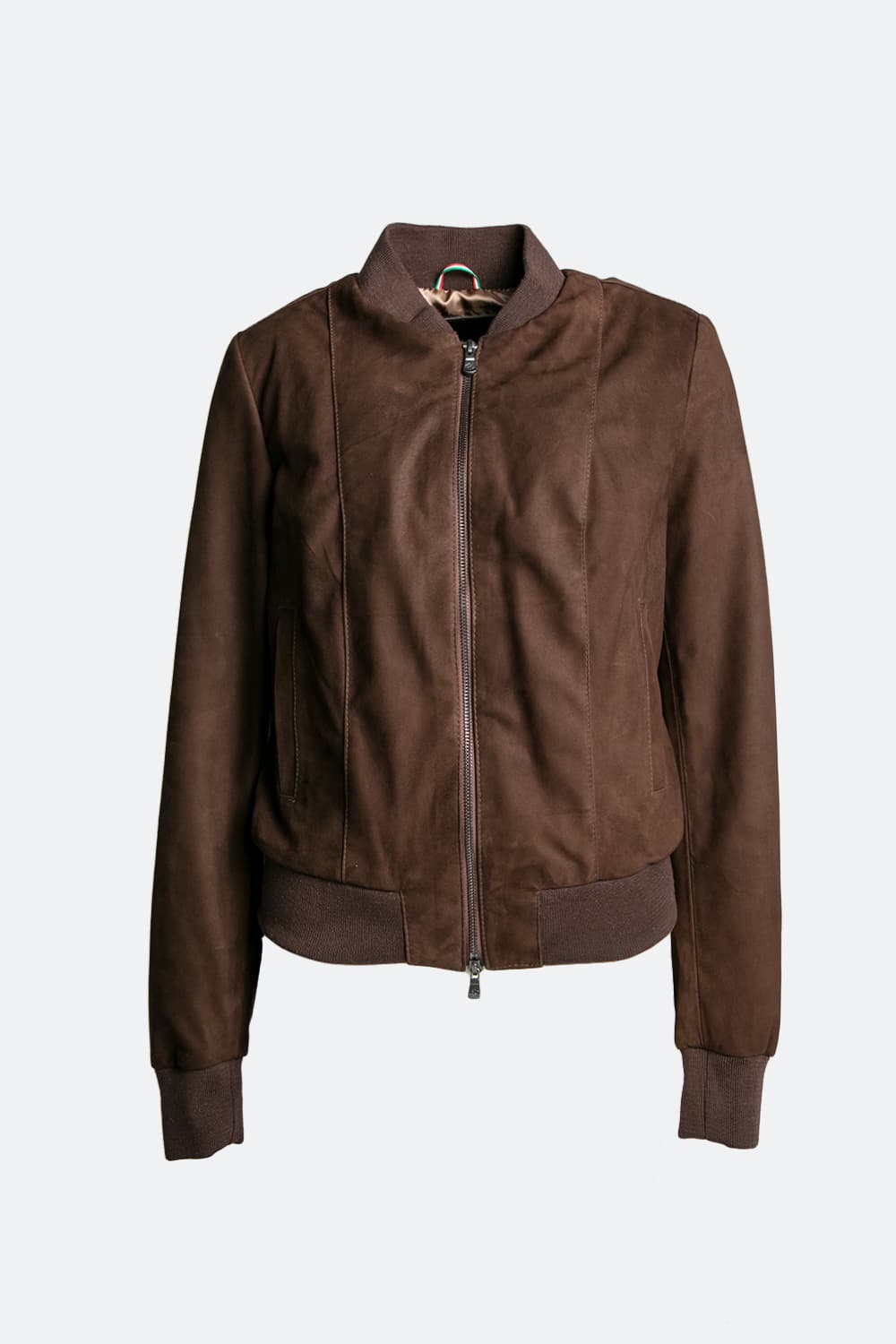 Ambra camoscio giacca 100% vera pelle Made in Italy - Barone Firenze